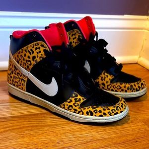 Women’s Nike Dunks - Leopard  Hightop